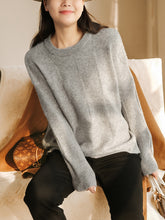 Load image into Gallery viewer, Warm Wool Sweater For Women Winter Grid Sweater
