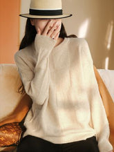 Load image into Gallery viewer, Warm Wool Sweater For Women Winter Grid Sweater
