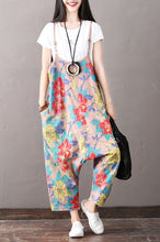 Load image into Gallery viewer, National Casual Floral Overalls Women Cotton Clothes K1862
