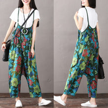 Load image into Gallery viewer, National Casual Floral Overalls Women Cotton Clothes K1862