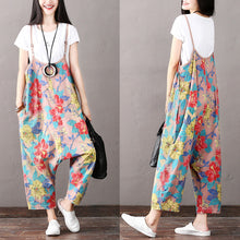 Load image into Gallery viewer, National Casual Floral Overalls Women Cotton Clothes K1862