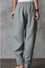 Load image into Gallery viewer, Women Long Cotton Linen Pencil Pants Loose Turnip Pants K7052