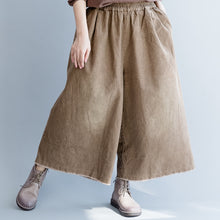Load image into Gallery viewer, Vintage Corduroy Wide Leg Pants Women Casual Trousers K2492