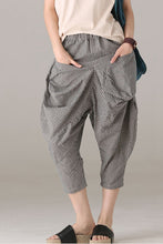 Load image into Gallery viewer, Loose Striped Harem Pants Women Cotton Linen Trouser