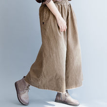Load image into Gallery viewer, Vintage Corduroy Wide Leg Pants Women Casual Trousers K2492