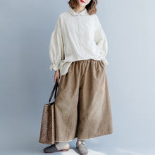 Load image into Gallery viewer, Vintage Corduroy Wide Leg Pants Women Casual Trousers K2492