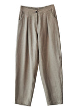 Load image into Gallery viewer, Women Long Cotton Linen Pencil Pants Loose Turnip Pants K7052