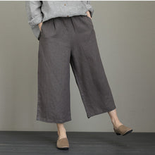 Load image into Gallery viewer, Women Loose Vintage Wide Leg Linen Pants