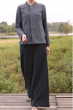 Load image into Gallery viewer, Women Loose Wide Leg Linen Long Pants K7051