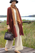 Load image into Gallery viewer, Women Loose Wide Leg Linen Long Pants K7051