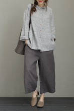 Load image into Gallery viewer, Women Loose Vintage Wide Leg Linen Pants