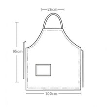 Load image into Gallery viewer, Full Length Cotton Linen Apron Barista Cafe Waitress Bar Bakery Catering Uniform Painter Florist Gardener Workwear A1302 - FantasyLinen