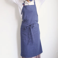 Load image into Gallery viewer, Full Length Cotton Linen Apron Barista Cafe Waitress Bar Bakery Catering Uniform Painter Florist Gardener Workwear A1302 - FantasyLinen