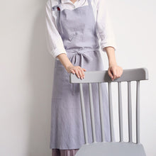 Load image into Gallery viewer, Full Length Cotton Linen Apron Barista Cafe Waitress Bar Bakery Catering Uniform Painter Florist Gardener Workwear A1302 - FantasyLinen