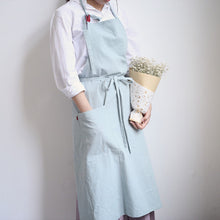 Load image into Gallery viewer, Full Length Cotton Linen Apron Barista Cafe Waitress Bar Bakery Catering Uniform Painter Florist Gardener Workwear A1302 - FantasyLinen