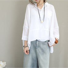 Load image into Gallery viewer, Loose Casual Cotton Shirt Women Blouse For Autumn Q1357