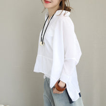 Load image into Gallery viewer, Loose Casual Cotton Shirt Women Blouse For Autumn Q1357