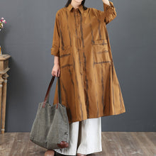 Load image into Gallery viewer, Fashion Vintage Striped Loose Cotton Shirt Women Casual Blouse 5777