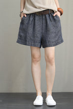 Load image into Gallery viewer, Casual Wide Leg Linen Shorts Women Trousers Q1012 - FantasyLinen
