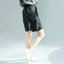Load image into Gallery viewer, Linen Casual Wide Leg Shorts With Belt Women Trousers K2857