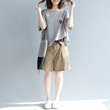 Load image into Gallery viewer, Linen Casual Wide Leg Shorts With Belt Women Trousers K2857