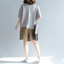 Load image into Gallery viewer, Linen Casual Wide Leg Shorts With Belt Women Trousers K2857
