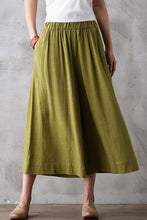 Load image into Gallery viewer, Summer Women Casual Wide Leg Dress Pants Cropped Trousers K7054