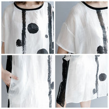 Load image into Gallery viewer, Summer Loose Cotton Linen White Dress Women Casual Clothes Q1865