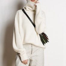 Load image into Gallery viewer, Sweater for Women, Casual Cropped Sweater, White Turtleneck Sweater