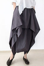 Load image into Gallery viewer, Cotton Wide Leg Pants Gray Women Trousers P4101