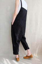 Load image into Gallery viewer, Women Leisure Cotton Jumpsuits Comfortable Dungarees Wide Leg Pants Casual Overalls With Pockets