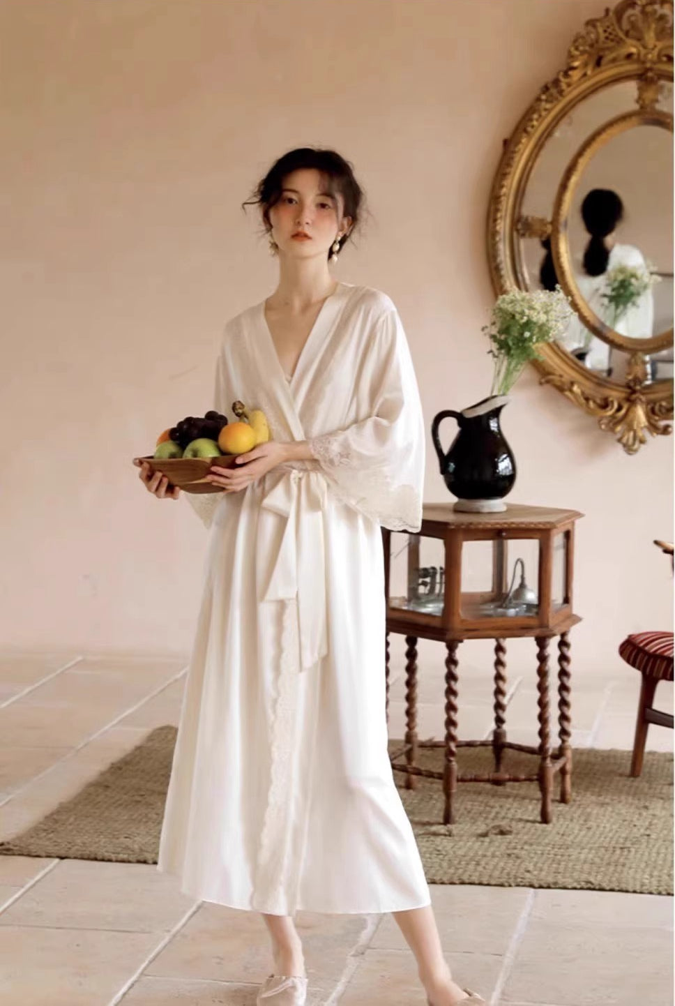 nature silk women dress Natural Silk Women Dressing Gowns