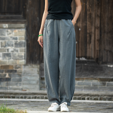 Load image into Gallery viewer, Women Summer High Waisted Lounge Pants,  Drawstring Elastic Waist Pants, Casual Yoga Beach Trousers With Pockets
