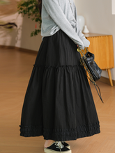 Load image into Gallery viewer, Boho Long Elastic Waist A Line Skirt With Pockets, Ladies beach vacation long dress
