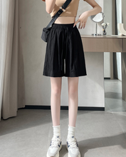 Load image into Gallery viewer, Summer Casual Pleated Loose Shorts With Slanted Pockets, For Work And Daily
