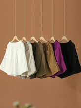 Load image into Gallery viewer, Summer Casual Pleated Loose Shorts Suit For Daily And Trip, Natural Linen Shorts
