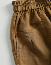 Load image into Gallery viewer, Summer Casual Pleated Loose Shorts Suit For Daily And Trip, Natural Linen Shorts

