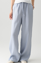 Load image into Gallery viewer, Women&#39;s Nature Linen Pants, Drawstring Pocket Straight Wide-Leg Pants, Suitable For Daily Commuting Holiday Wear
