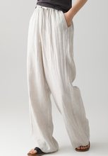 Load image into Gallery viewer, Women&#39;s Nature Linen Pants, Drawstring Pocket Straight Wide-Leg Pants, Suitable For Daily Commuting Holiday Wear
