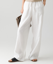 Load image into Gallery viewer, Women&#39;s Nature Linen Pants, Drawstring Pocket Straight Wide-Leg Pants, Suitable For Daily Commuting Holiday Wear
