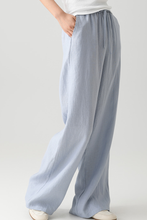 Load image into Gallery viewer, Women&#39;s Nature Linen Pants, Drawstring Pocket Straight Wide-Leg Pants, Suitable For Daily Commuting Holiday Wear
