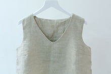 Load image into Gallery viewer, 100% Linen V-Neck Summer Casual Vest For Women Summer Underwear
