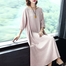 Load image into Gallery viewer, Women Plus Size Pure Color Elegant Loose Dresses Q16014
