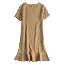 Load image into Gallery viewer, Simple Pure Color Linen Dresses For Women
