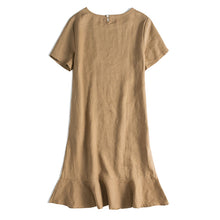 Load image into Gallery viewer, Simple Pure Color Linen Dresses For Women