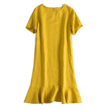 Load image into Gallery viewer, Simple Pure Color Linen Dresses For Women
