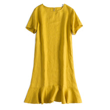Load image into Gallery viewer, Simple Pure Color Linen Dresses For Women