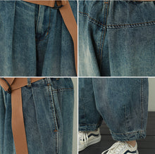 Load image into Gallery viewer, Vintage Blue Denim Pants Women Casual Jeans Q2231
