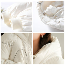 Load image into Gallery viewer, Winter Puffer Jacket, Warm Black Puffer Coat, Puffer Jacket with Hood
