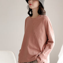 Load image into Gallery viewer, Long Sleeve Shirt for Women, Casual Tops for Women, Loose Cotton Shirt